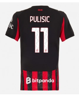 Günstige AC Milan Christian Pulisic #11 Heimtrikot Damen 2025-26 Kurzarm